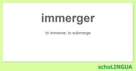 s'immerser ou s'immerger|S'immerger : Conjugation of french verb s'immerger.